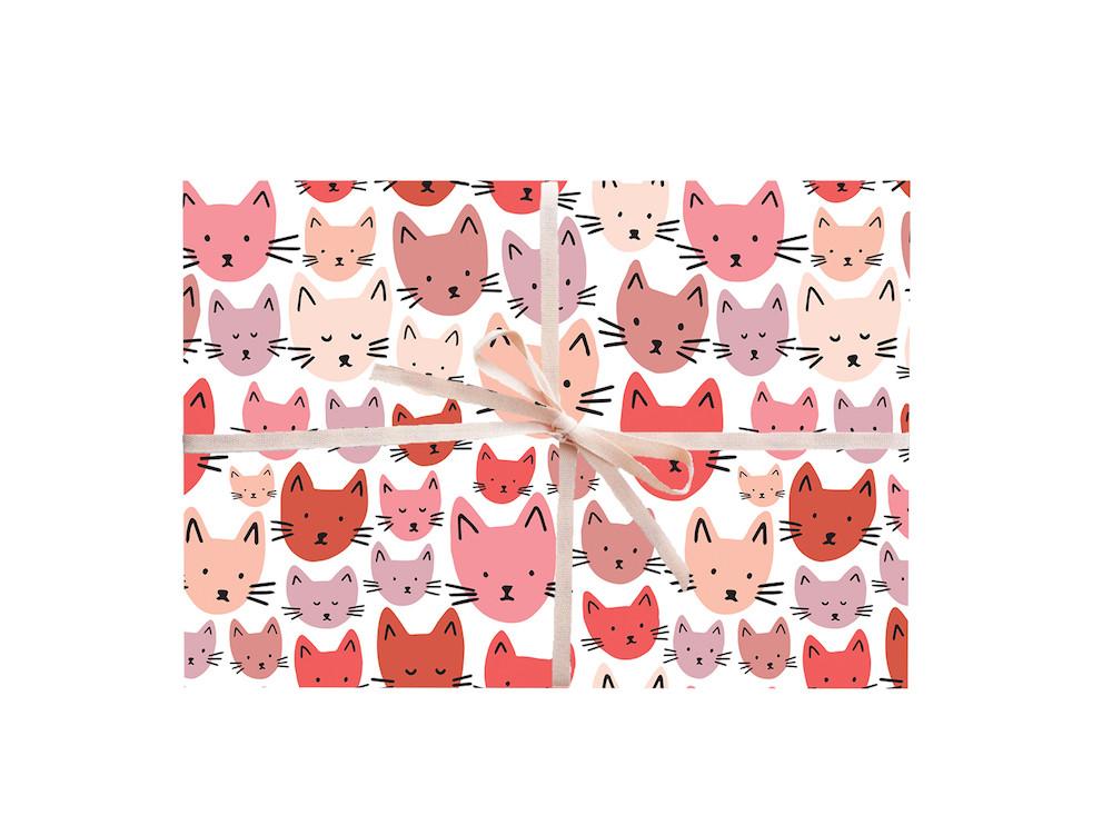 Wrapping Paper - Pink Cat - Gussied Up Pet Boutique
